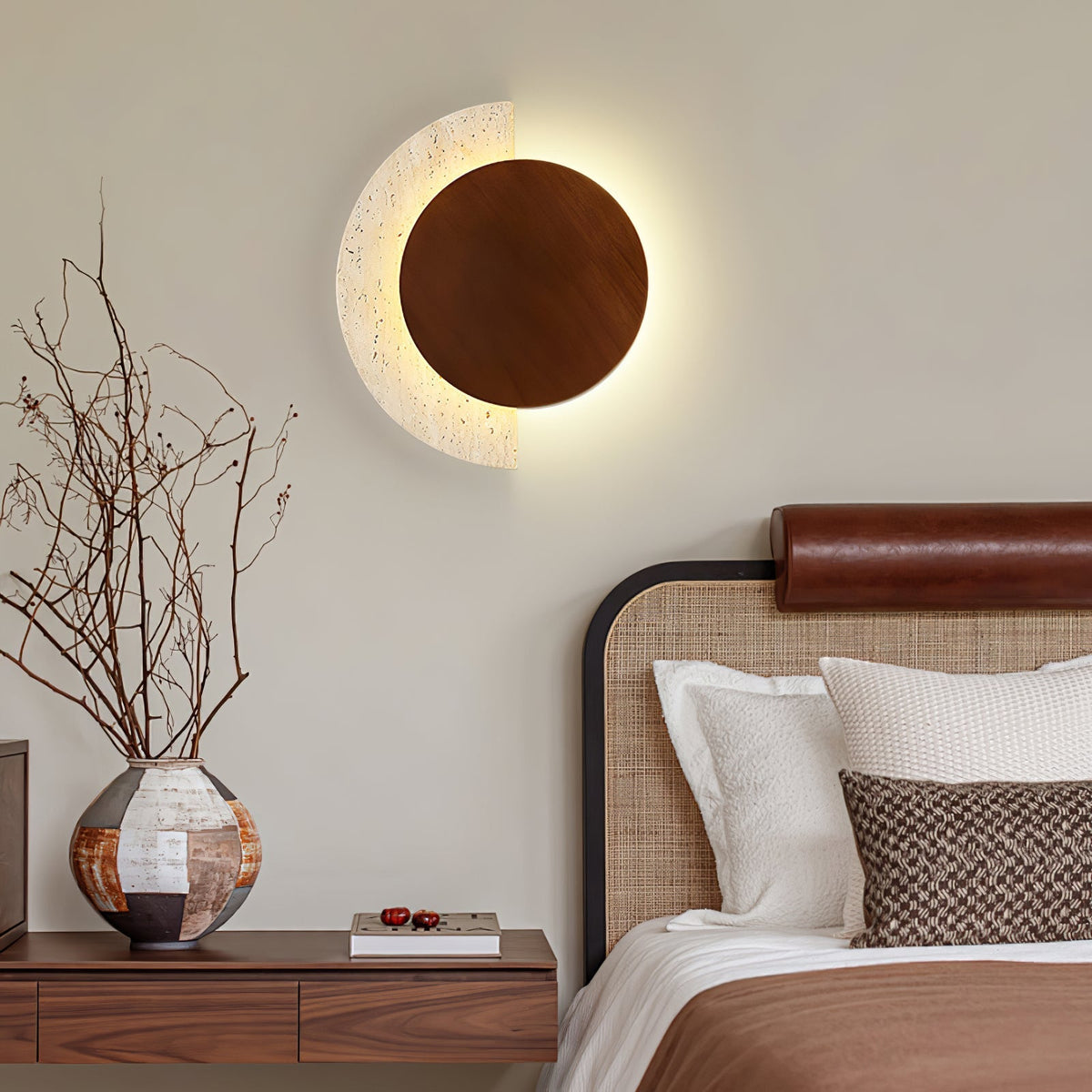 Faldenlynne Travertine Wall Light-Moonnatur