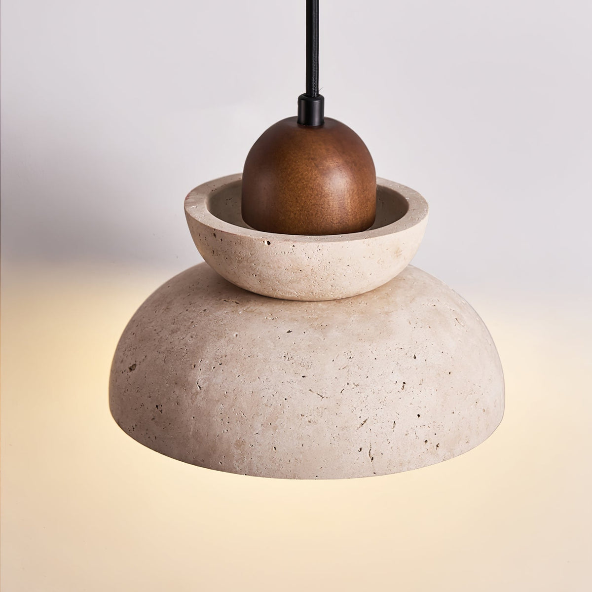 Garneleris Travertine Pendant Light-Moonnatur
