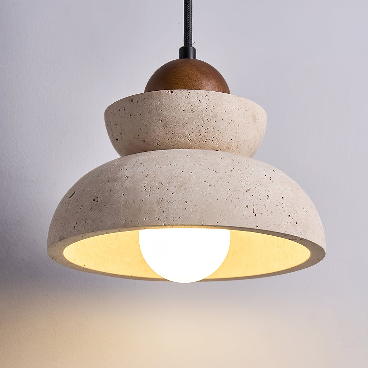 Garneleris Travertine Pendant Light-Moonnatur