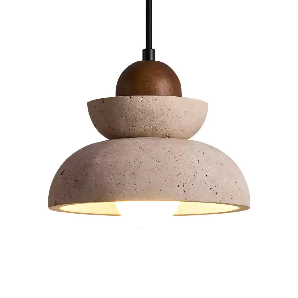 Garneleris Travertine Pendant Light-Moonnatur