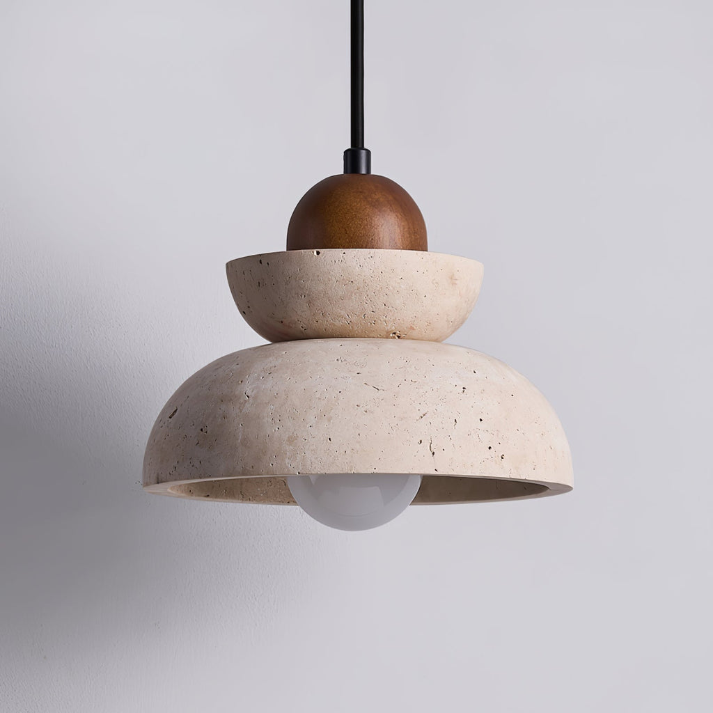 Garneleris Travertine Pendant Light-Moonnatur