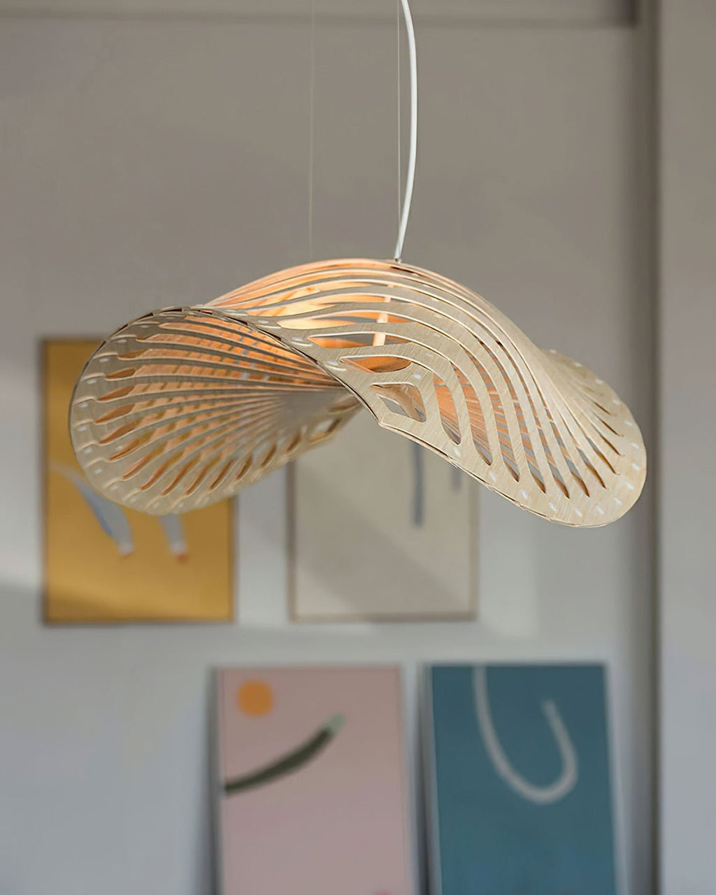 Olveneth Wood Pendant Light-Moonnatur