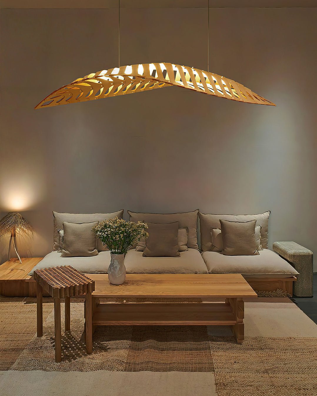Olveneth Wood Pendant Light-Moonnatur