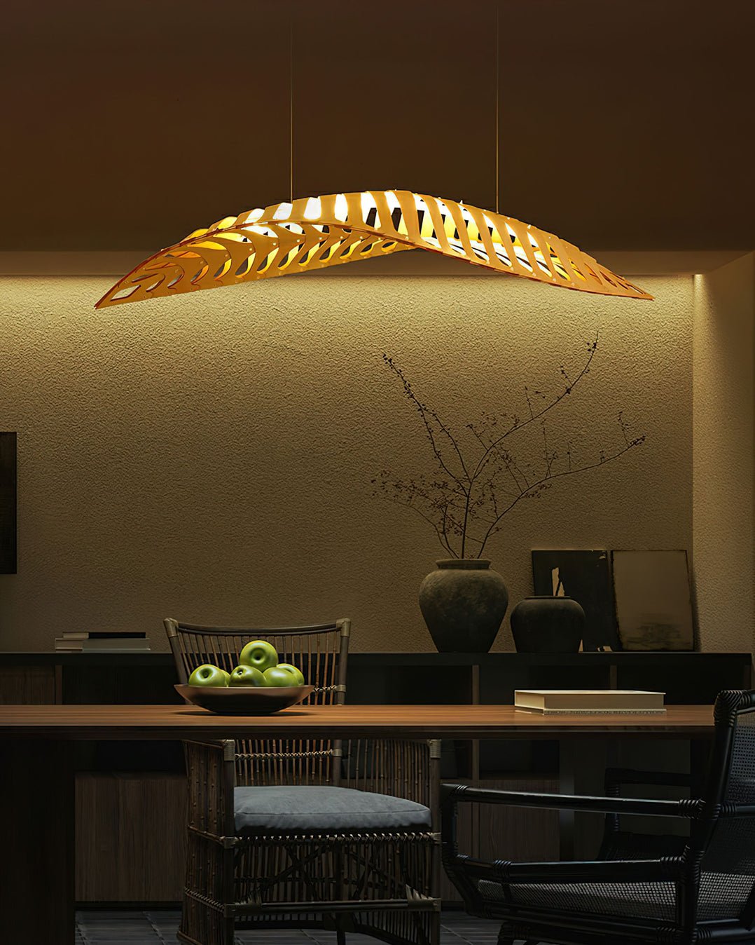 Olveneth Wood Pendant Light-Moonnatur