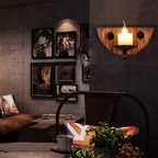 Auberonna Pine Wood Wall Light-Moonnatur