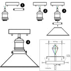 Emrenheath Metal Ceiling Light-Moonnatur