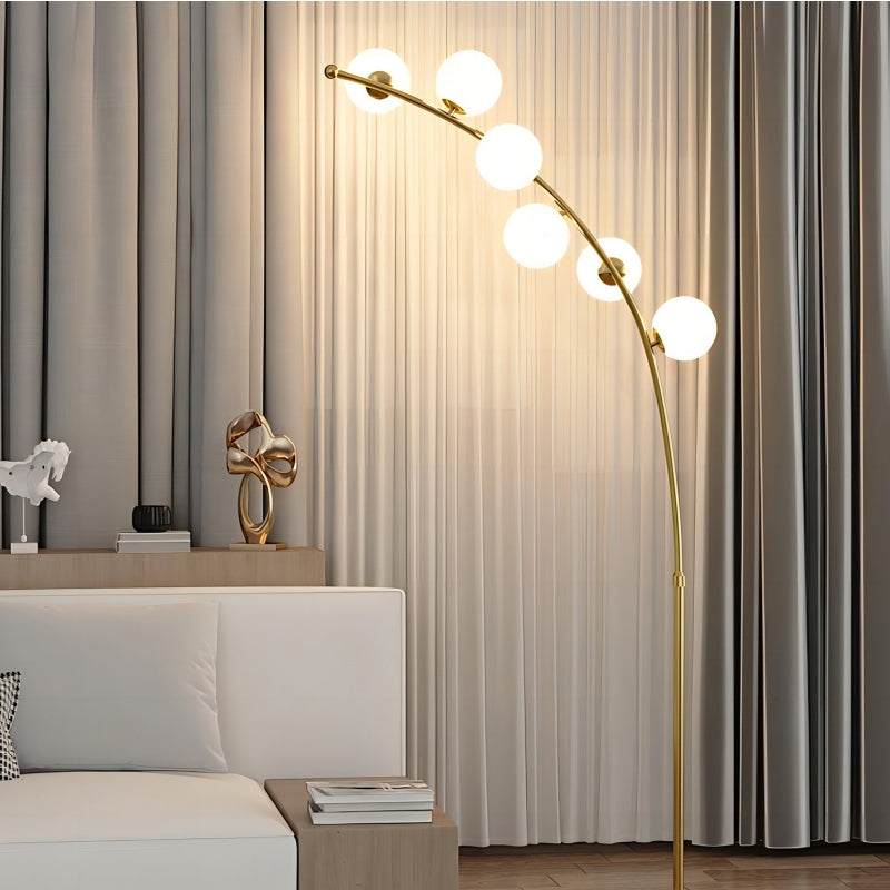 Quenelenora Glass Floor Lamp-Moonnatur