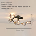 Sardenbrook Glass Ceiling Light-Moonnatur