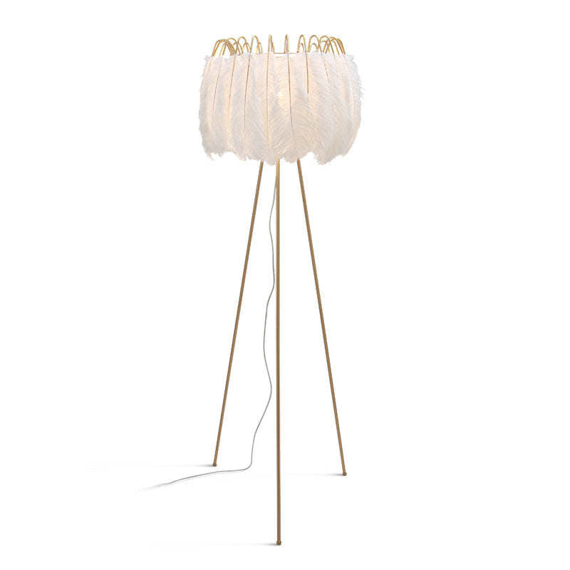 Erlenford Feather Floor Lamp-Moonnatur
