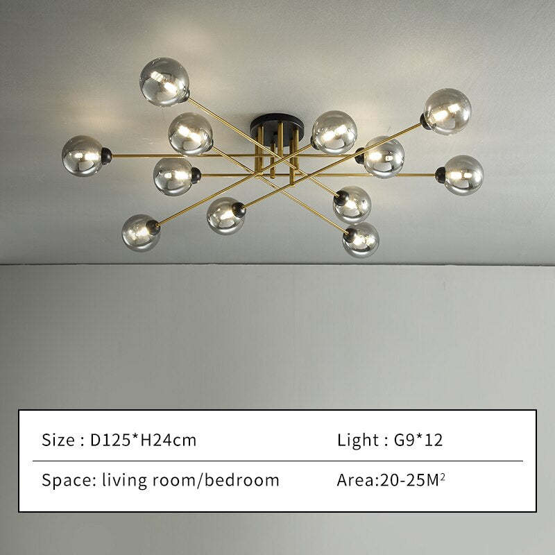 Inverrose Glass Chandelier-Moonnatur