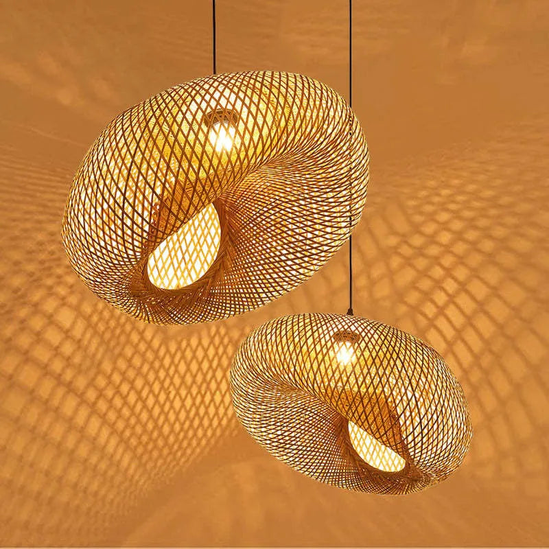 Rildenholm Bamboo Pendant Light-Moonnatur