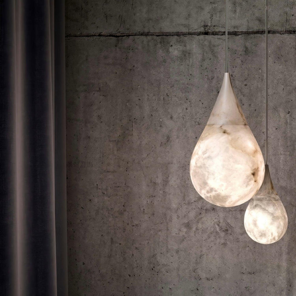 Hadrenwyn Alabaster Pendant Light-Moonnatur