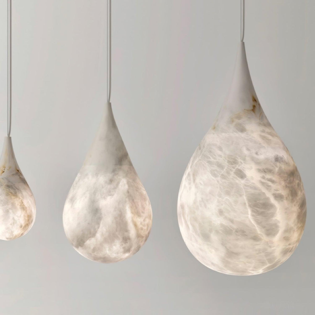 Hadrenwyn Alabaster Pendant Light-Moonnatur