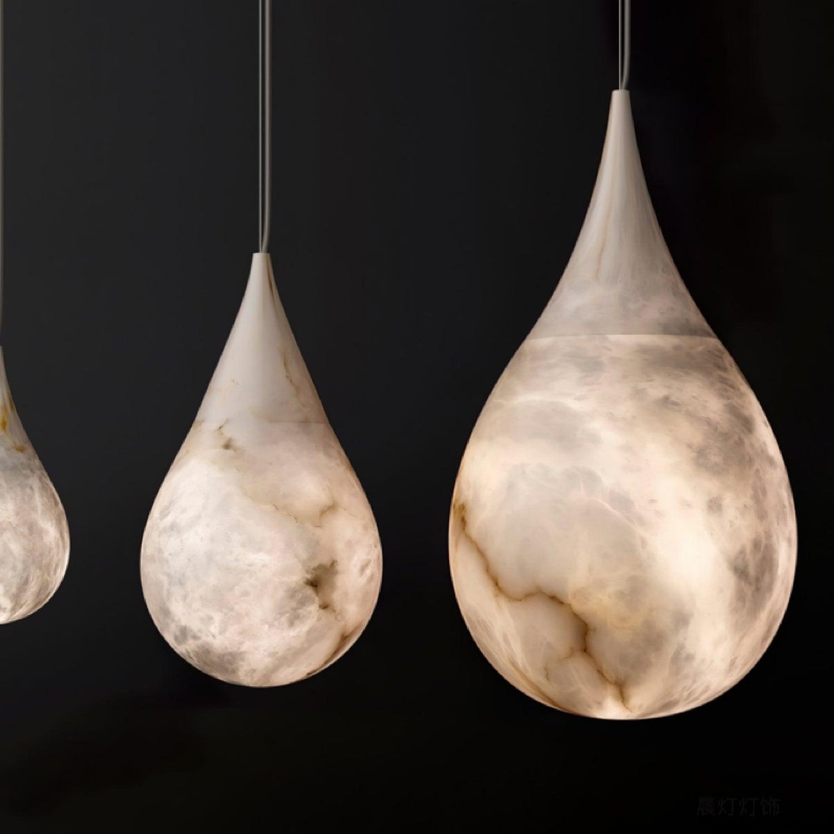 Hadrenwyn Alabaster Pendant Light-Moonnatur