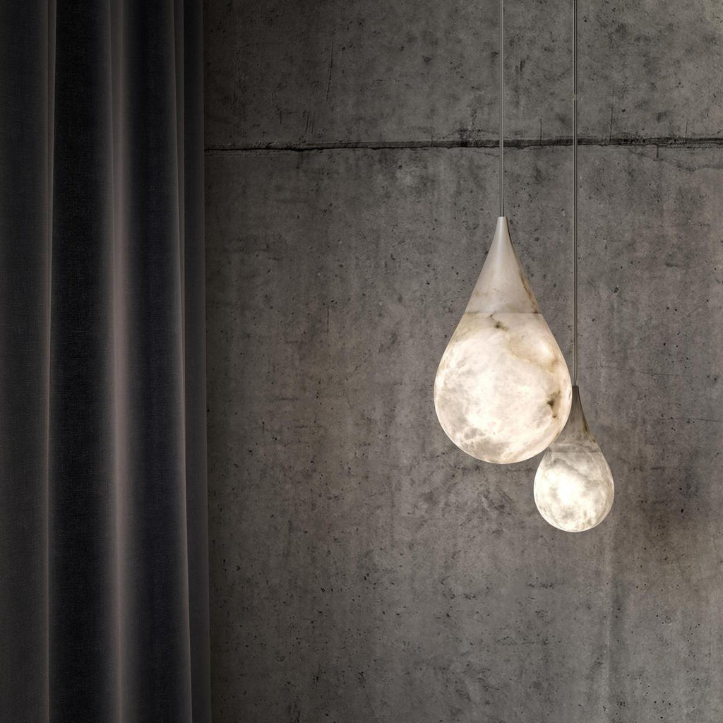 Hadrenwyn Alabaster Pendant Light-Moonnatur