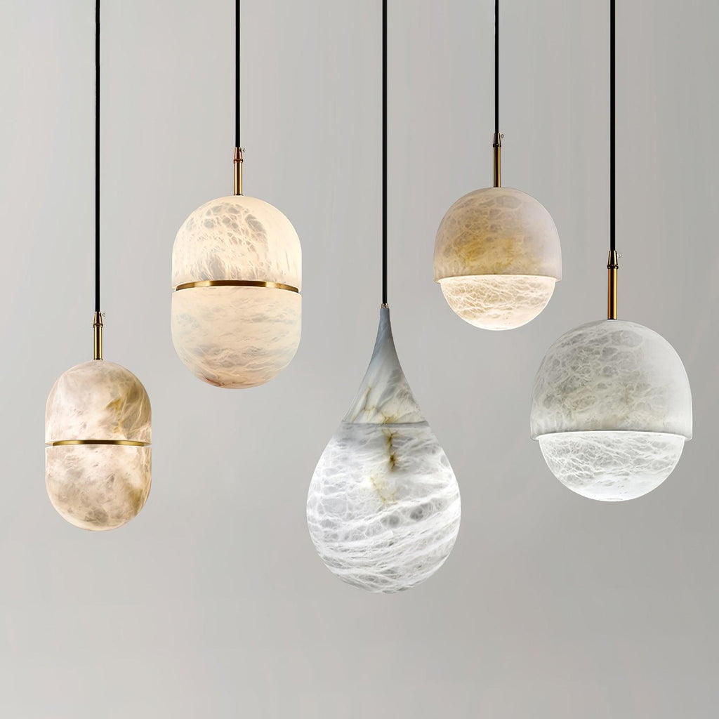 Hadrenwyn Alabaster Pendant Light-Moonnatur