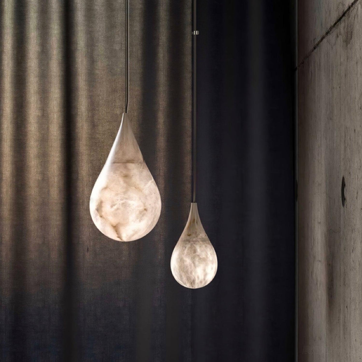 Hadrenwyn Alabaster Pendant Light-Moonnatur