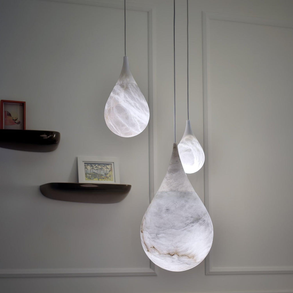 Hadrenwyn Alabaster Pendant Light-Moonnatur