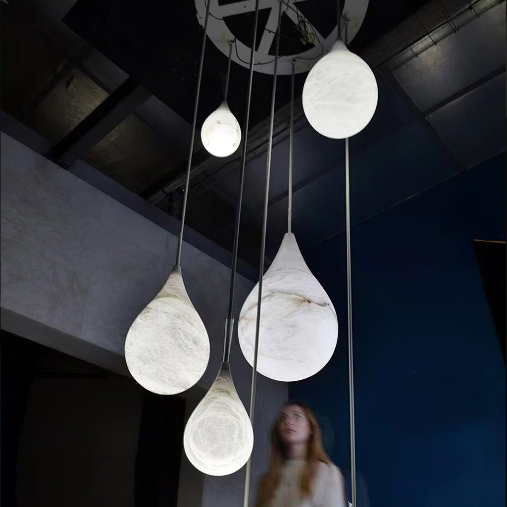 Hadrenwyn Alabaster Pendant Light-Moonnatur