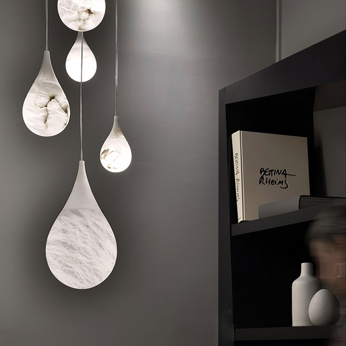 Hadrenwyn Alabaster Pendant Light-Moonnatur