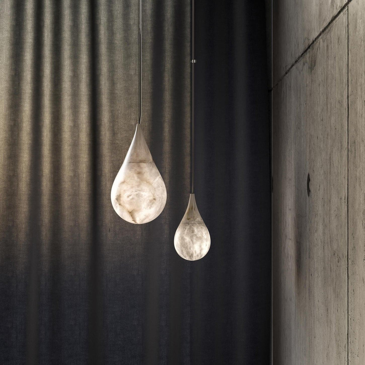 Hadrenwyn Alabaster Pendant Light-Moonnatur