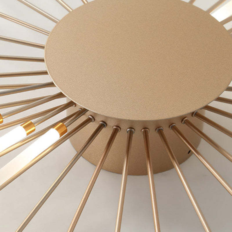 Wesley Flush-Mount Ceiling Light Fireworks, Black/Gold - Neutralighting