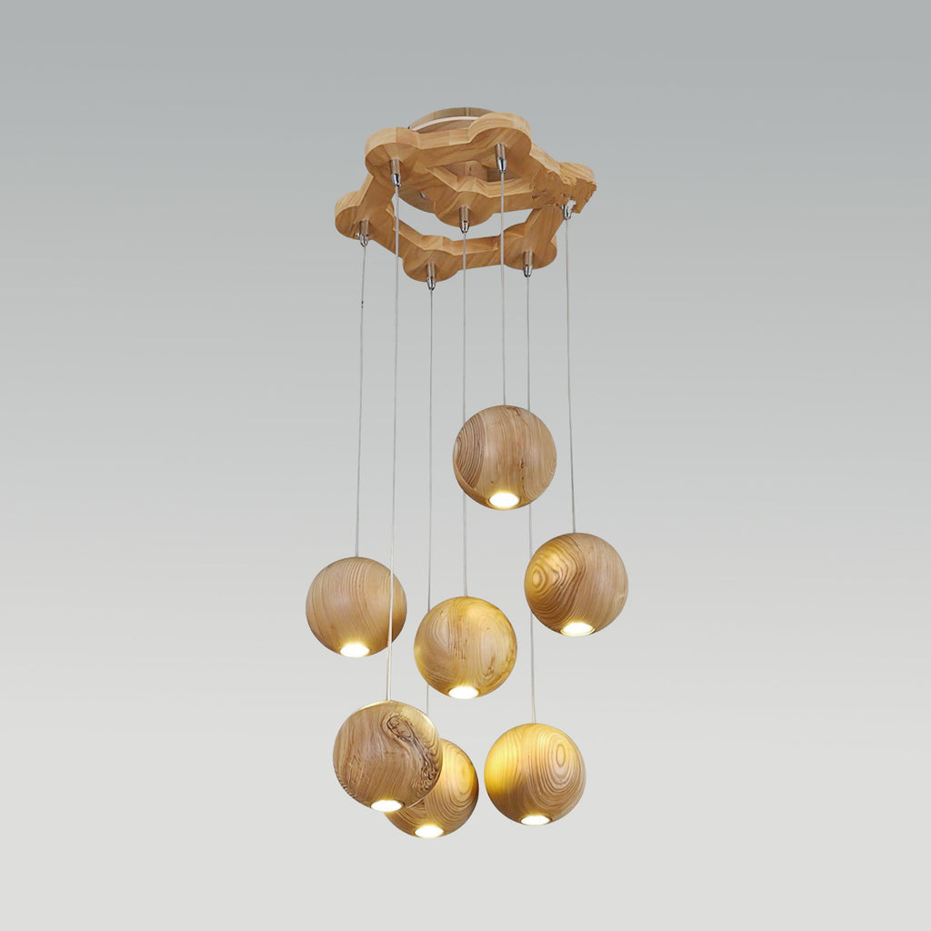 Calderose Wood Pendant Light-Moonnatur
