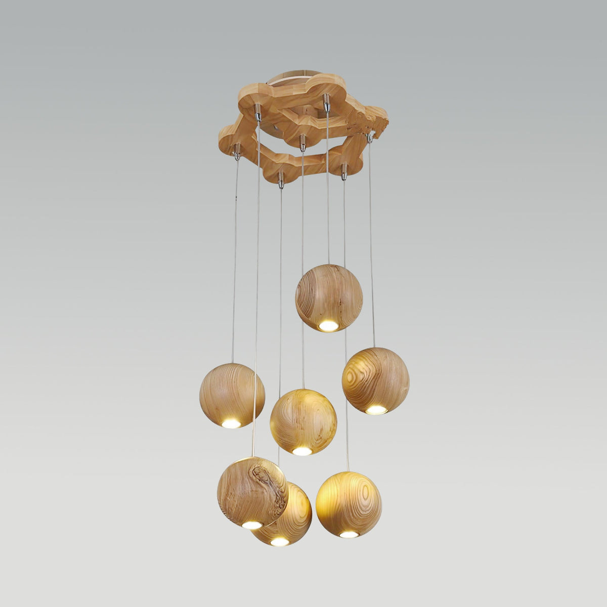 Calderose Wood Pendant Light-Moonnatur