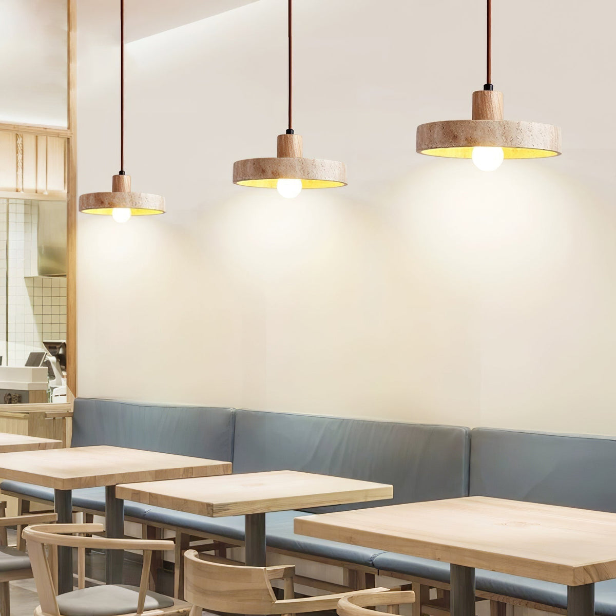 Yarrelfield Travertine Pendant Light-Moonnatur