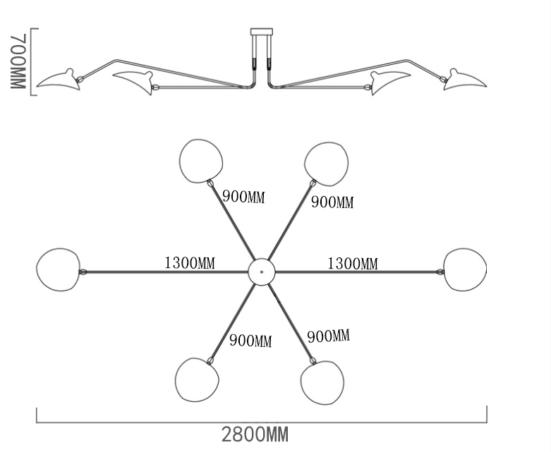 Whitenwyn Metal Ceiling Light-Moonnatur