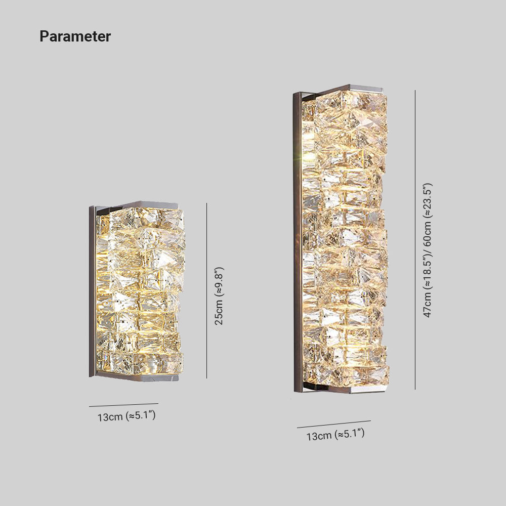 Lindelorie Crystal Wall Light-Moonnatur