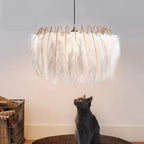 Grenelrose Feather Pendant Light-Moonnatur
