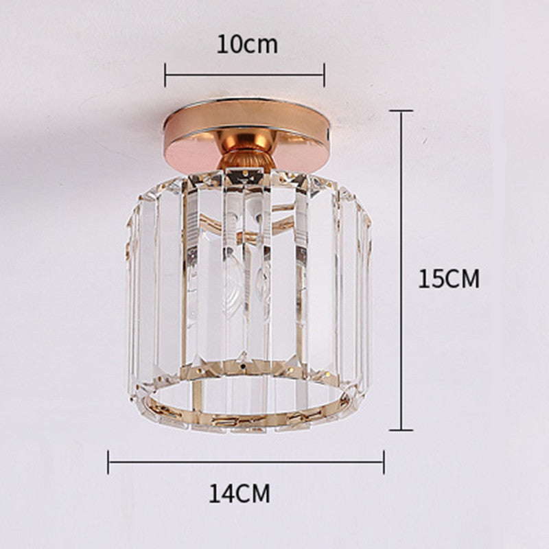 Stonel Modern Metal/Crystal Ceiling Light, 3 Colors - Neutralighting
