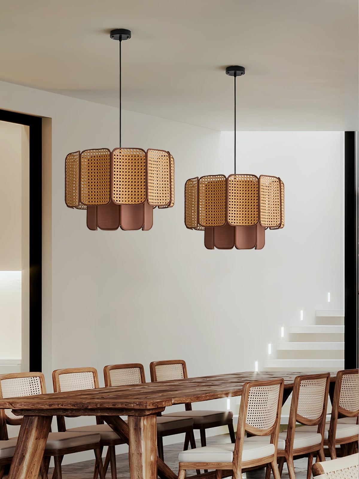 Oveleth Rattan Pendant Light-Moonnatur