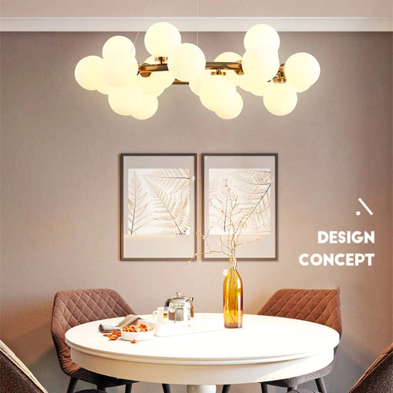 Lathenora Glass Chandelier-Moonnatur