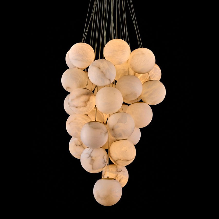 Zelvenena Alabaster Chandelier-Moonnatur