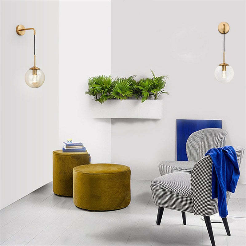 Brevenara Glass Wall Light-Moonnatur