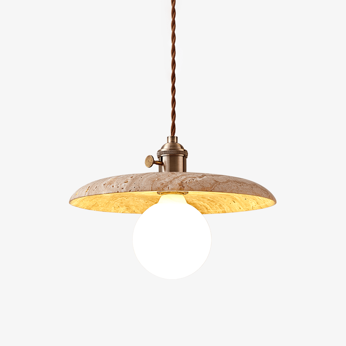 Zorrenfern Travertine Pendant Light-Moonnatur
