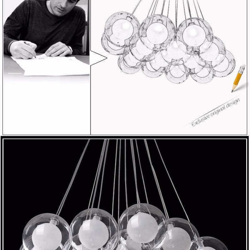 Lathenlynne Glass Pendant Light-Moonnatur