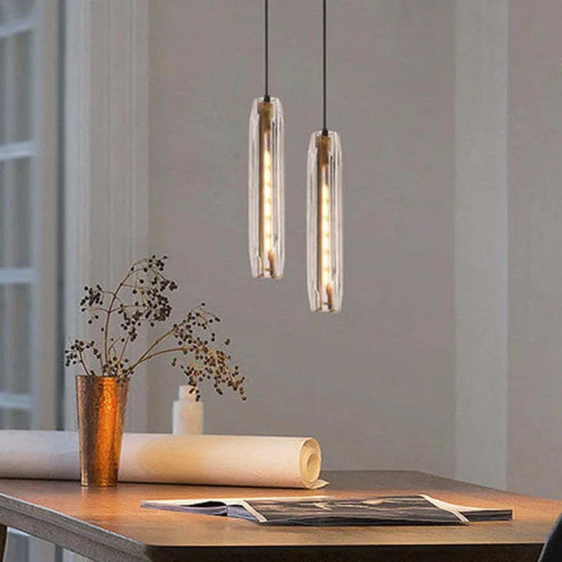 June Brass Designer Glass Pendant Lamp Smoky - Neutralighting
