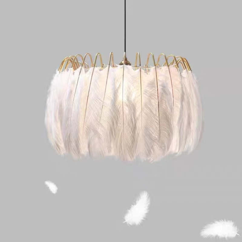 Grenelrose Feather Pendant Light-Moonnatur