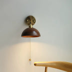 Farnelley Walnut Wall Light-Moonnatur