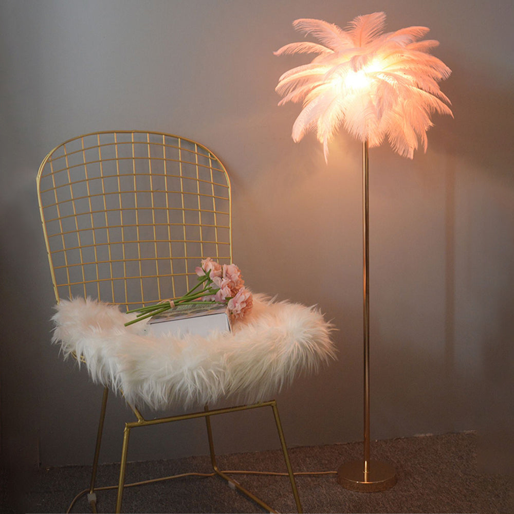 Tildenlark Feather Floor Lamp-Moonnatur