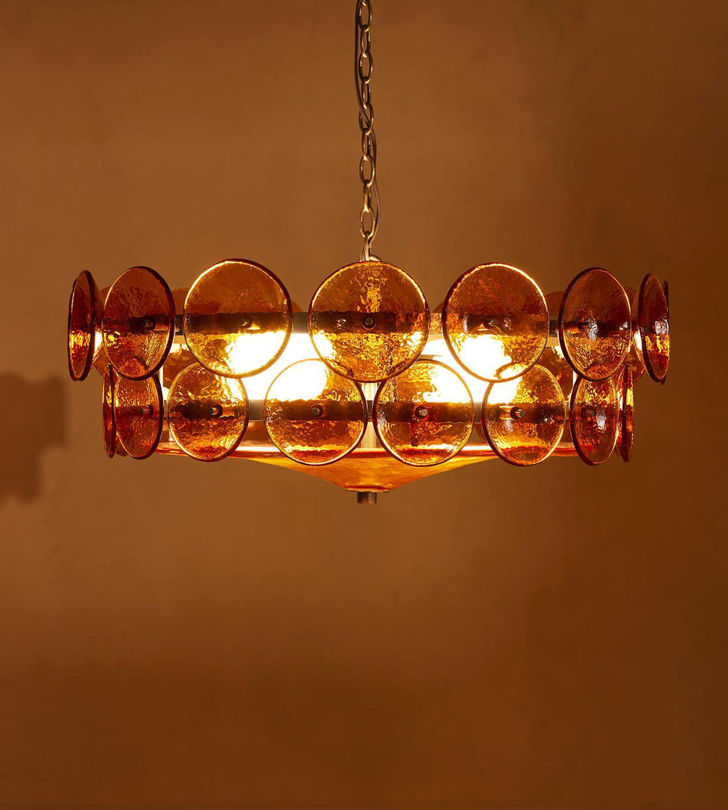 Iveria Glass Chandelier-Moonnatur