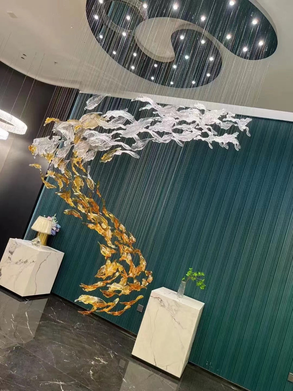 Vardenelle Glass Chandelier-Moonnatur