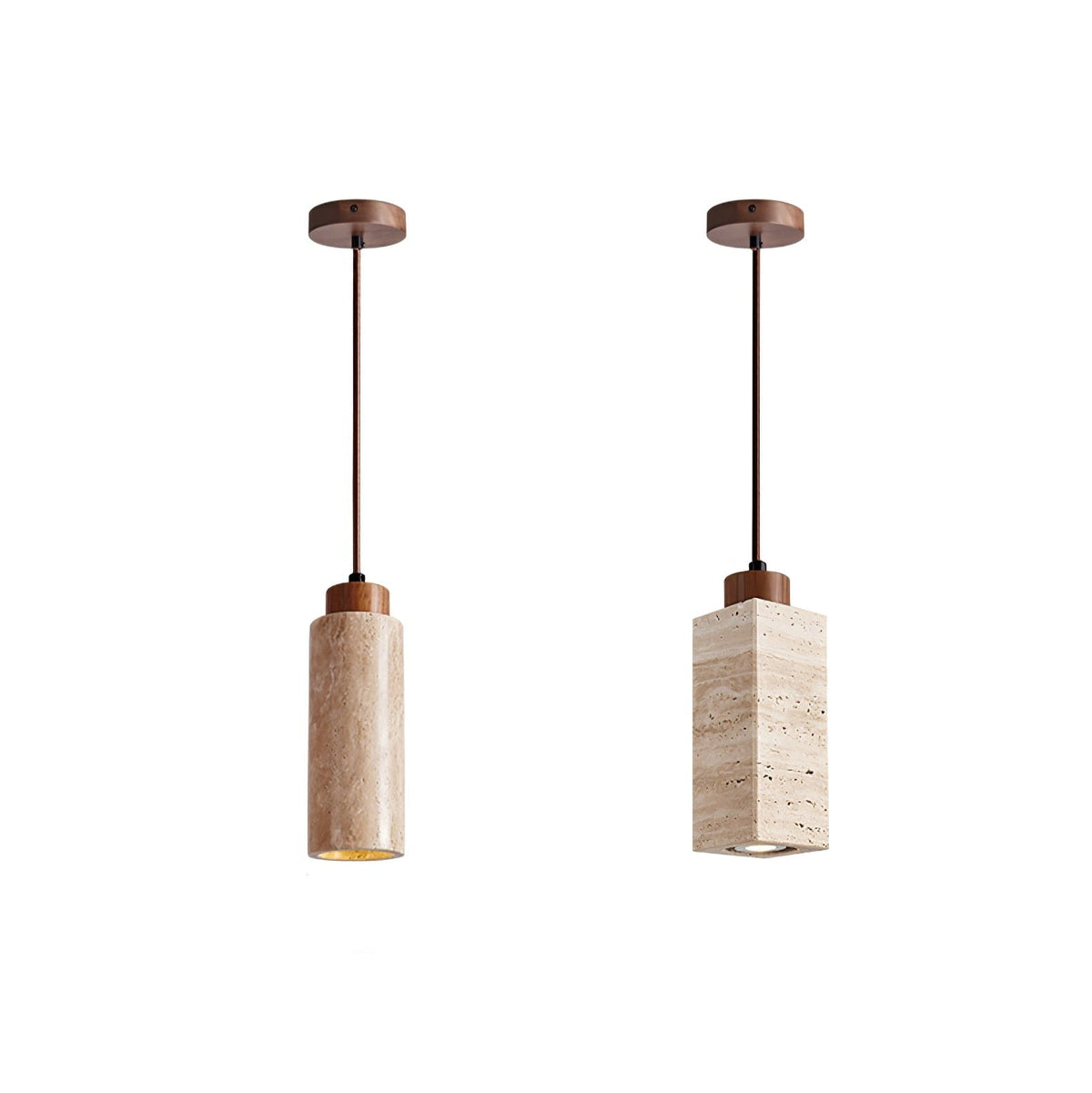Ambelholm Travertine Pendant Light-Moonnatur