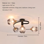Sardenbrook Glass Ceiling Light-Moonnatur
