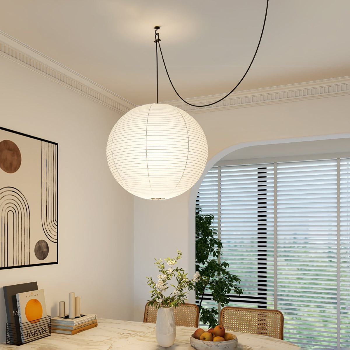 Harvenfern Paper Pendant Light-Moonnatur