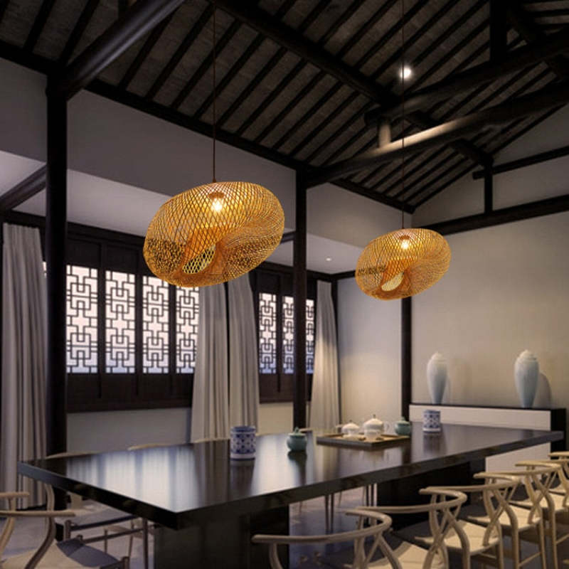 Rildenholm Bamboo Pendant Light-Moonnatur