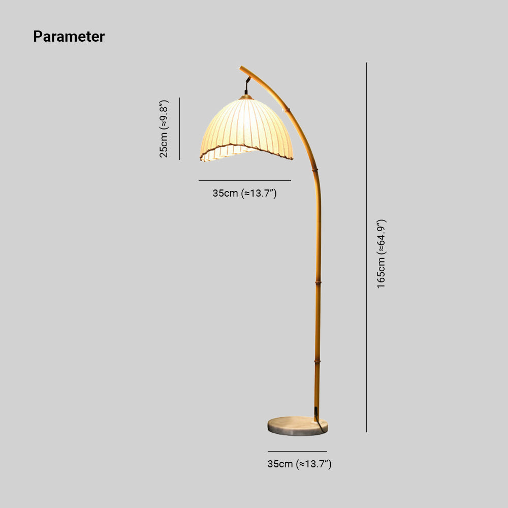 Yardenorie Fabric Floor Lamp-Moonnatur